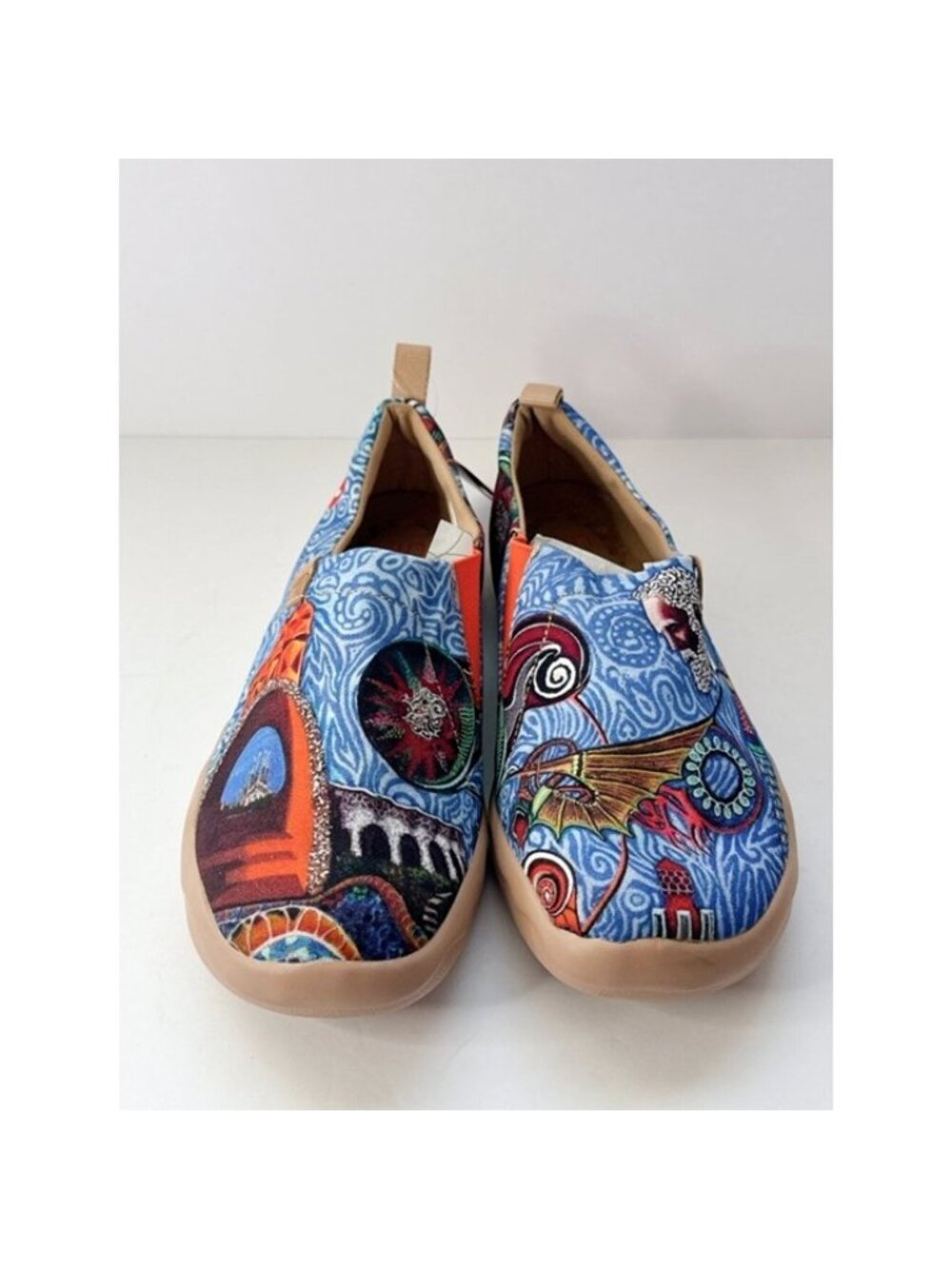 UIN Oh My Gaudi Canvas Slip-On Art Travel Comfort Shoes Mens Size 7.5